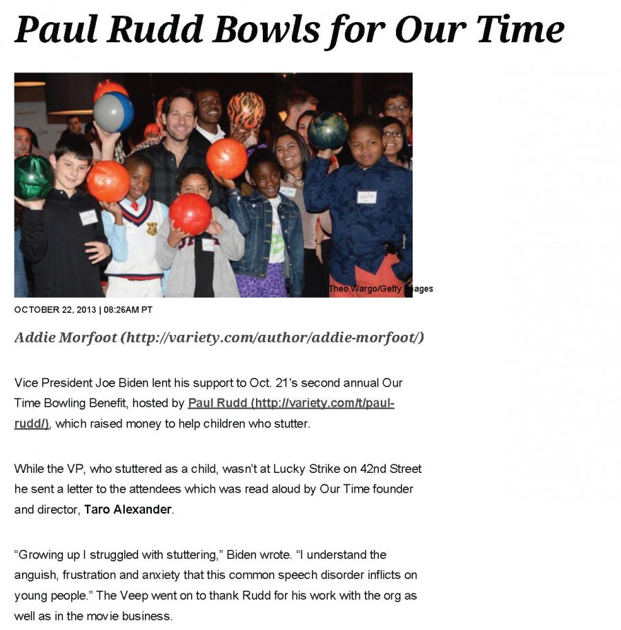 Paul Rudd Bowls for Kids Who Stutter
