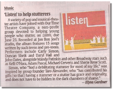 &#8220;Listen&#8221; CD Benefits Kids who Stutter