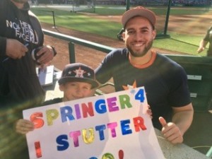 George Springer made a fan for LIFE 💙 #wholesome #bluejays #heartwarm