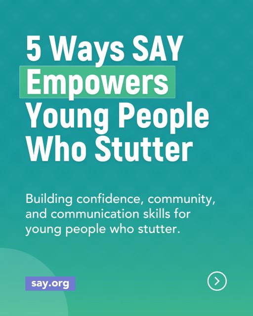 For over 25 years, SAY has developed programs that address the physical, social, and emotional needs of children and teenagers who stutter. Young people discover a safe and supportive community, gain the confidence to express themselves, acquire tools to thrive in and beyond school, and form lifelong friendships.
👉 Follow us & subscribe to our newsletter to stay updated on programs, events, and ways to support young people who stutter.
🔗 Click the link in our bio to stay connected!
#StutteringCommunity #SAYorg #CreativeArts